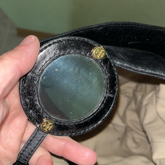 Tory Burch Dena Glazed Leather Hobo Black - Picture 10 of 11